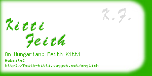 kitti feith business card